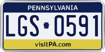 PA license plate LGS0591