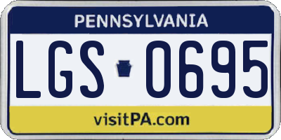 PA license plate LGS0695