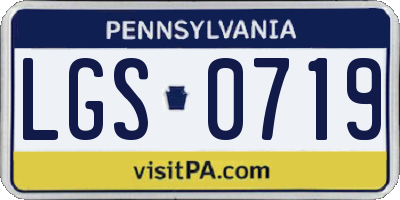 PA license plate LGS0719