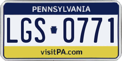 PA license plate LGS0771