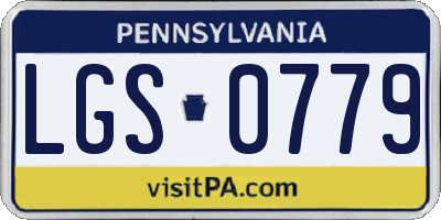 PA license plate LGS0779