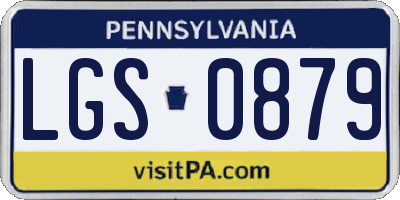 PA license plate LGS0879
