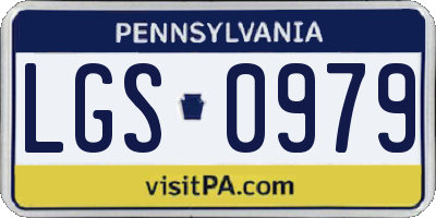 PA license plate LGS0979
