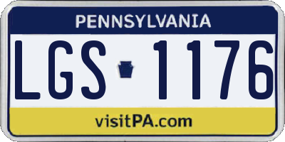 PA license plate LGS1176