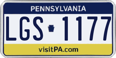 PA license plate LGS1177