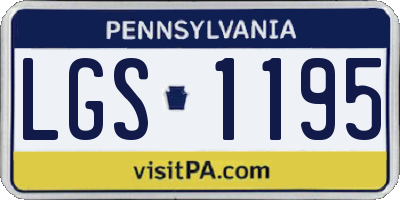 PA license plate LGS1195