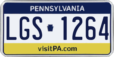 PA license plate LGS1264