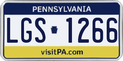 PA license plate LGS1266