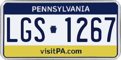 PA license plate LGS1267