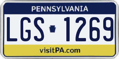 PA license plate LGS1269