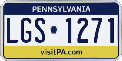PA license plate LGS1271