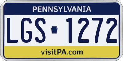 PA license plate LGS1272