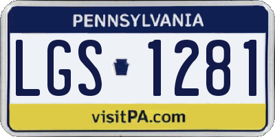 PA license plate LGS1281