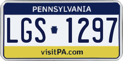 PA license plate LGS1297