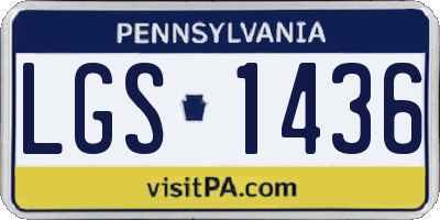 PA license plate LGS1436
