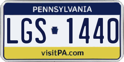 PA license plate LGS1440