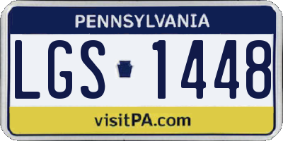 PA license plate LGS1448