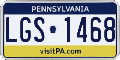 PA license plate LGS1468