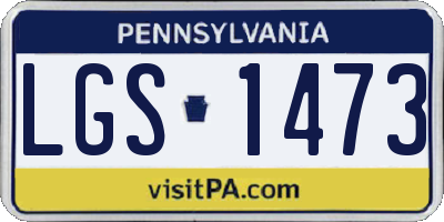PA license plate LGS1473
