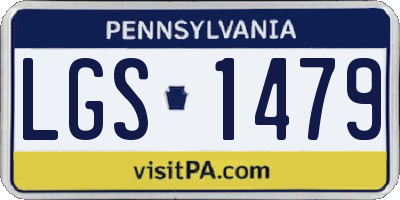 PA license plate LGS1479