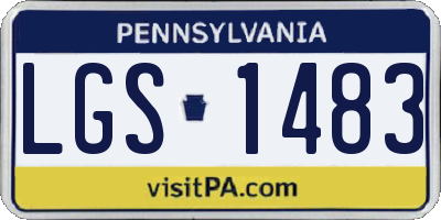 PA license plate LGS1483