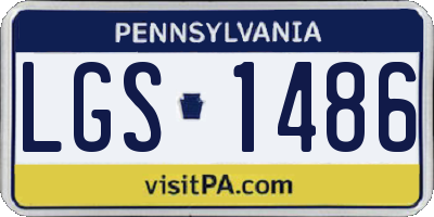 PA license plate LGS1486