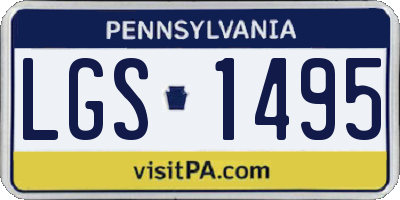 PA license plate LGS1495