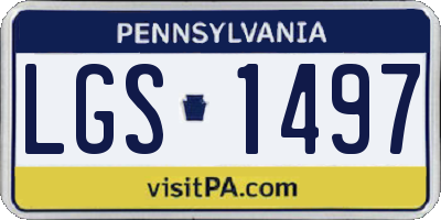PA license plate LGS1497