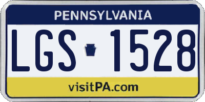 PA license plate LGS1528