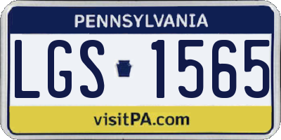 PA license plate LGS1565