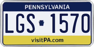 PA license plate LGS1570