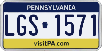 PA license plate LGS1571