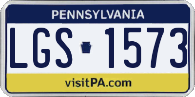 PA license plate LGS1573