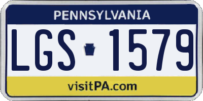 PA license plate LGS1579