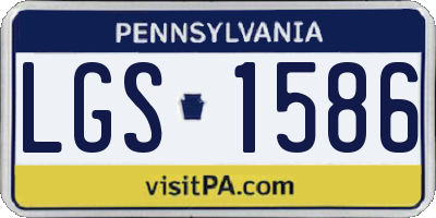 PA license plate LGS1586