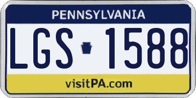 PA license plate LGS1588