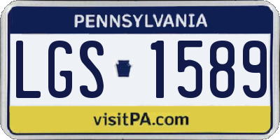 PA license plate LGS1589