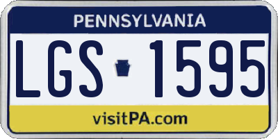 PA license plate LGS1595