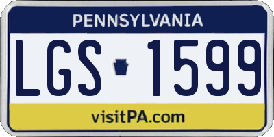 PA license plate LGS1599