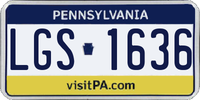 PA license plate LGS1636