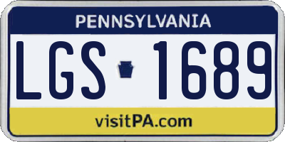 PA license plate LGS1689