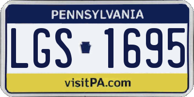 PA license plate LGS1695