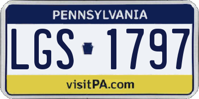PA license plate LGS1797