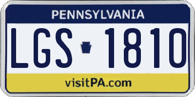 PA license plate LGS1810