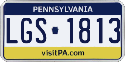 PA license plate LGS1813