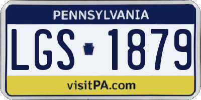 PA license plate LGS1879