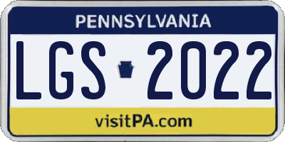 PA license plate LGS2022