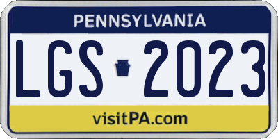 PA license plate LGS2023