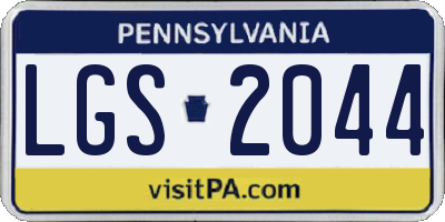 PA license plate LGS2044