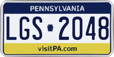 PA license plate LGS2048